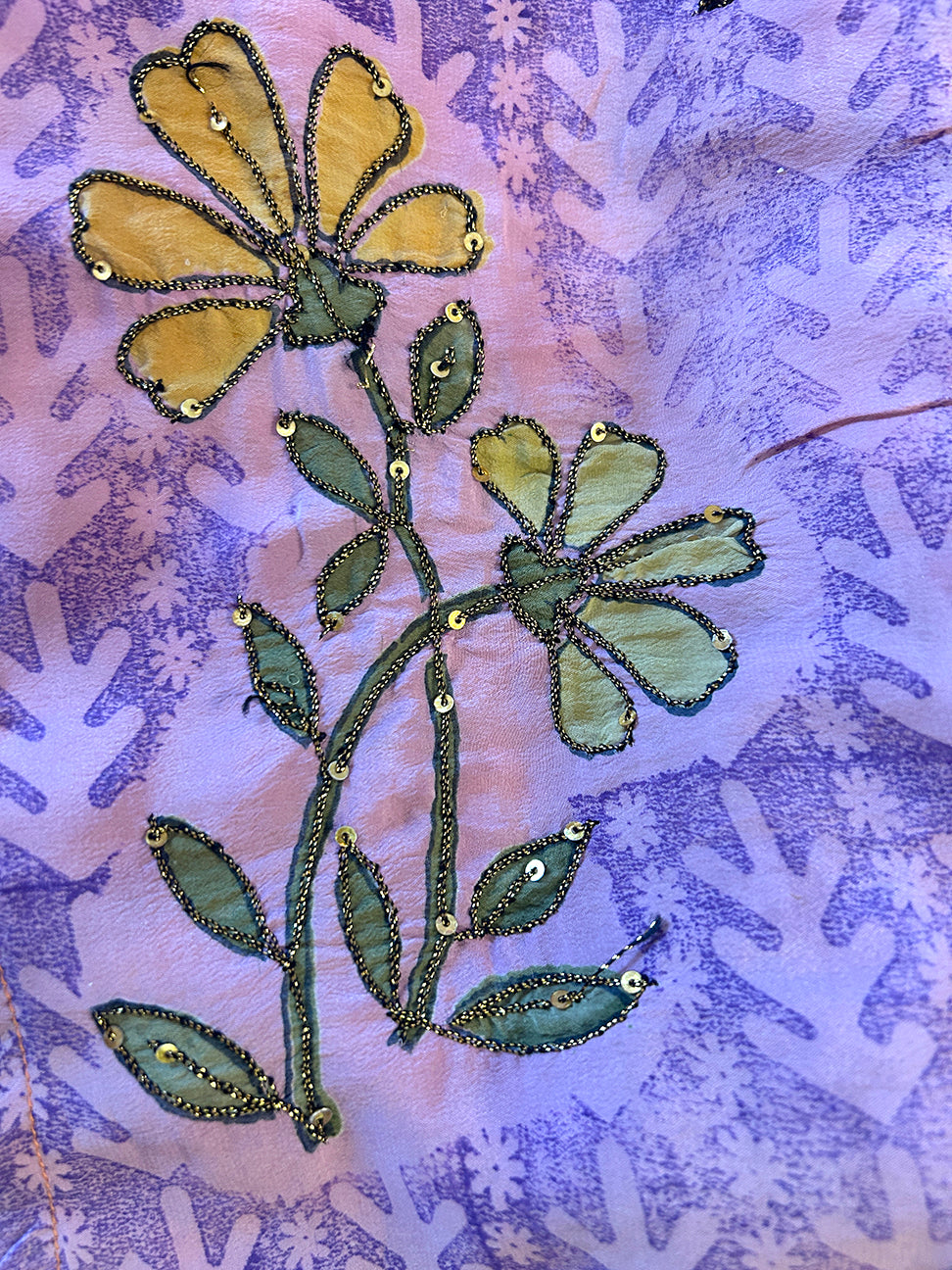 SunHeart Vintage Silk Deco Jacket Embroidered  Sml-7X