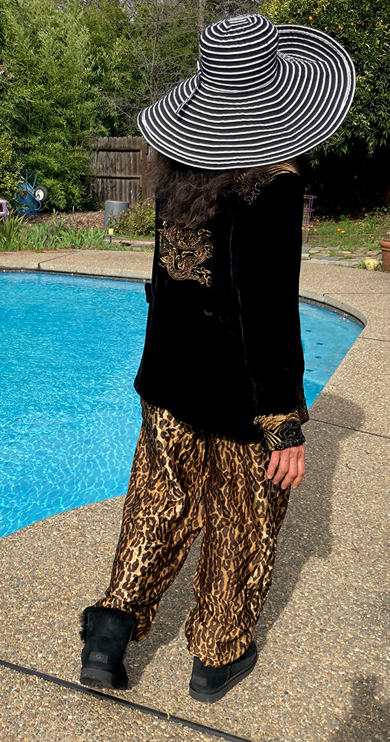 NEIMAN MARCUS Silk Leopard Pants Vintage Small