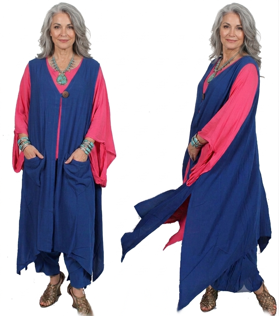 SunHeart Naples Jacket Boho Resort Wear Plus Sml-3x