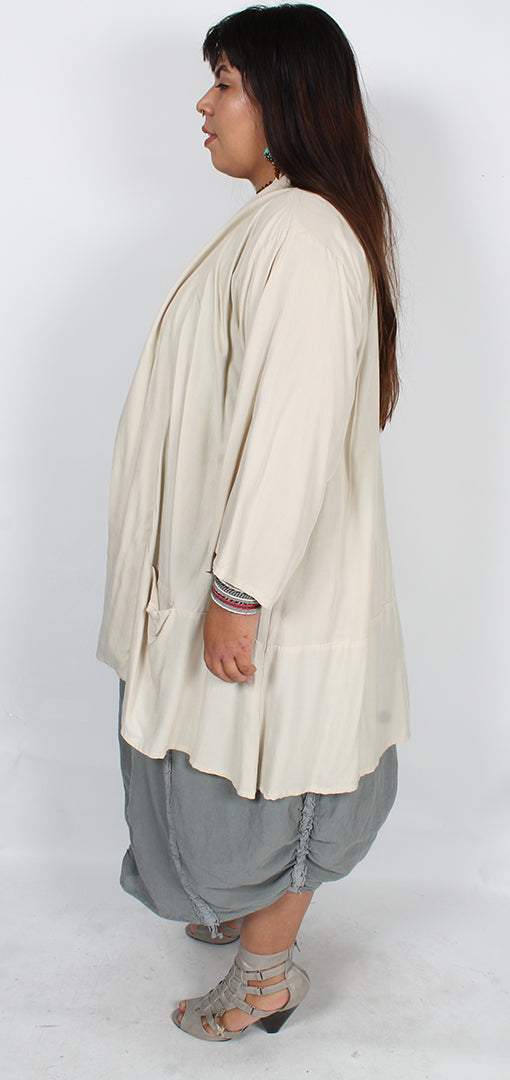 SUNHeart Oatmeal Tibet Kimono Jacket Boho Resort Wear Sm-3x+