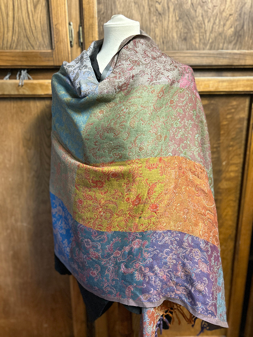 Misty Moors Large OOAK Winter Scarf  Gift Altar Home Lifestyle 30" x 81"