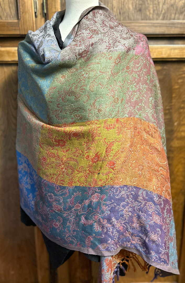 Misty Moors Large OOAK Winter Scarf  Gift Altar Home Lifestyle 30" x 81"