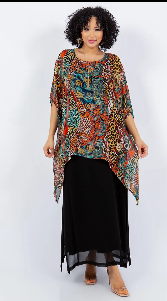 $51 OFF! Aboriginal Dreaming Oversize Pacifica Tunic Top Lagenlook Boho Hippie Chic SML-6X+