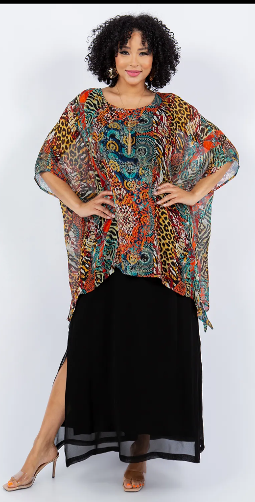 $51 OFF! Aboriginal Dreaming Oversize Pacifica Tunic Top Lagenlook Boho Hippie Chic SML-6X+