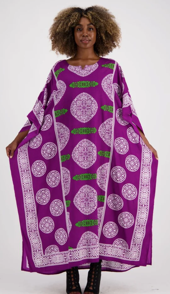 Sunheart Batik Tunic Top Caftan  Boho Hippie Chic Resort Wear Sml-6X