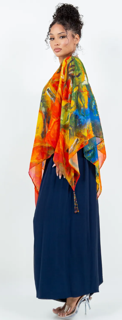 Beaded & Bold Poncho Plus Top Boho Resort Festival Wear Hippie Chic Plus Sml-7X+