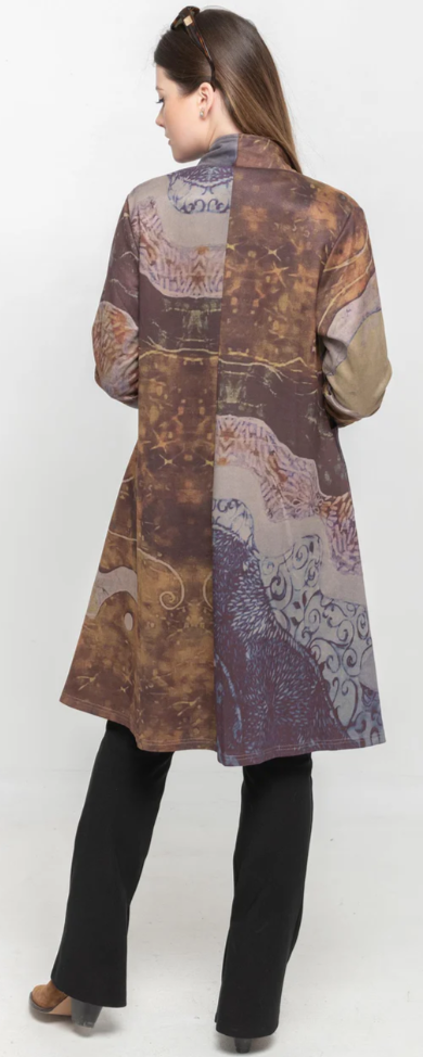 Nikky Autumn Landscape Jacket Faux Suede Medium