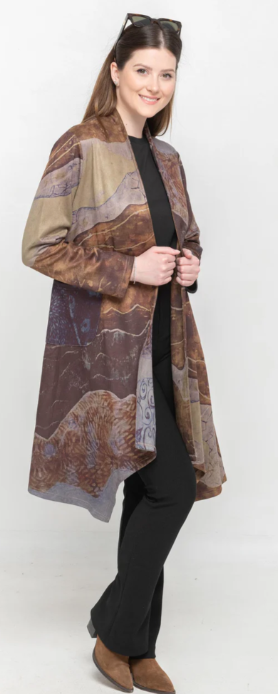 Nikky Autumn Landscape Jacket Faux Suede Medium