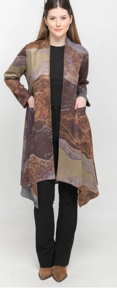 Nikky Autumn Landscape Jacket Faux Suede Medium