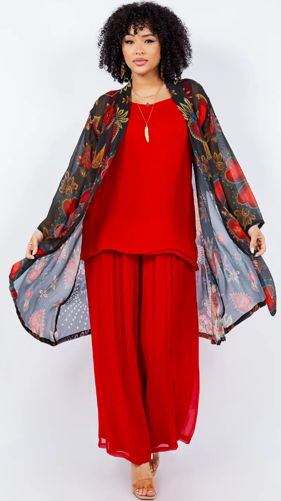 SALE! Sunheart  Milagro Heart Astral Dreaming Jacket Hippie Chic Resort Wear Sml-2X Last One!