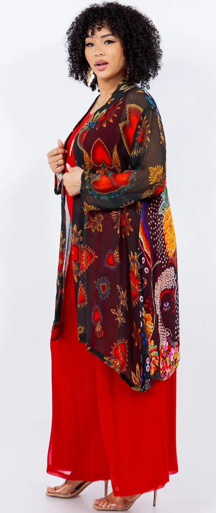 SALE! Sunheart  Milagro Heart Astral Dreaming Jacket Hippie Chic Resort Wear Sml-2X Last One!