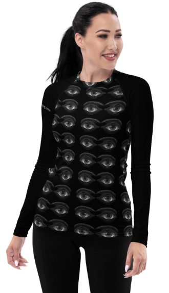 Sunheart I've Got My Eyes on You Women's Rash Guard Swim Top Outdoor Sports Sun Protection XS-3X