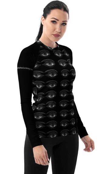 Sunheart I've Got My Eyes on You Women's Rash Guard Swim Top Outdoor Sports Sun Protection XS-3X
