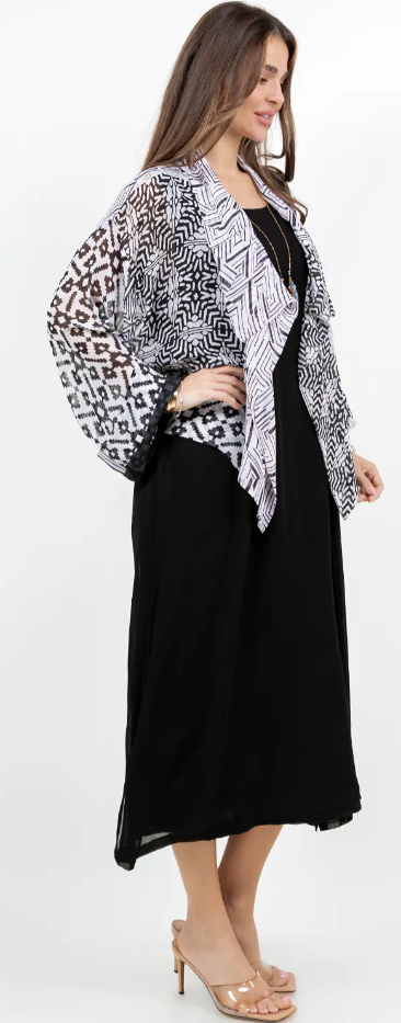 Geometric Boho Chic Flirty Fashionista Jackets Small-2X