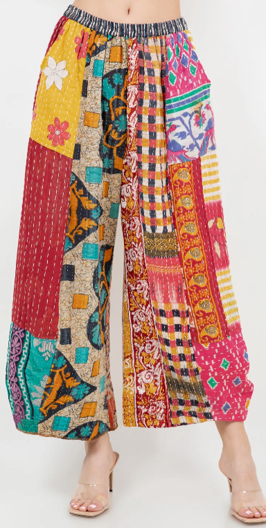 SunHeart Boho Nothing-Matches Kantha Pants Sml-2X