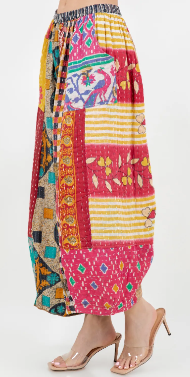 SunHeart Boho Nothing-Matches Kantha Pants Sml-2X