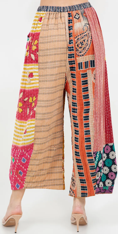 SunHeart Boho Nothing-Matches Kantha Pants Sml-2X