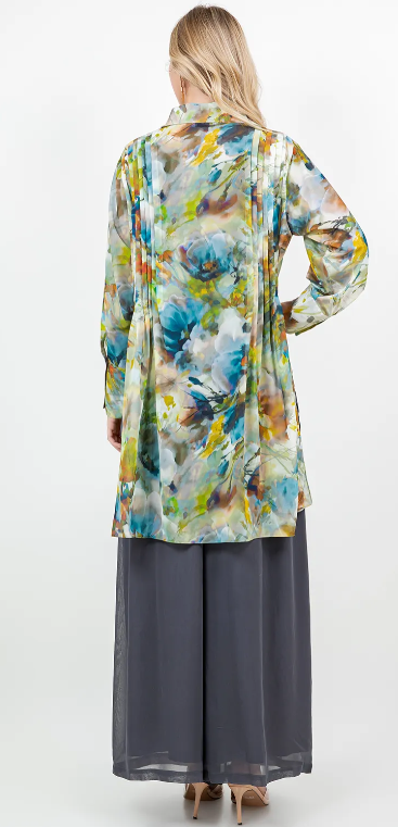 Boho Pleated Tunic Oversize Plus Shirt Tunic 60" Bust Sml-5x