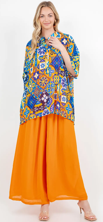 Boho Color Me Boho Chic Oversize Plue Fabu! Top 60"+Bust! Sml-5X