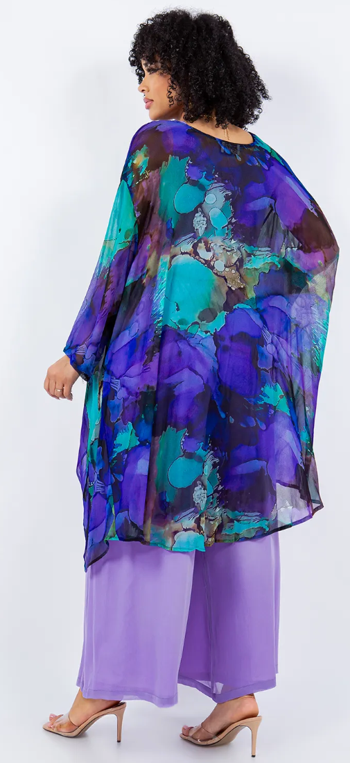 Mosaic hi-low Tunic Top Boho Hippie Chic Resort Wear Sml-10X