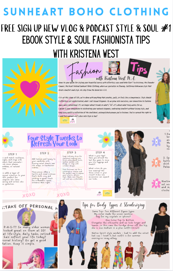 FREE! SunHeart Style & Soul Fashion Tips for Goddess Gals eBook Digital Download by Kristena West M.A