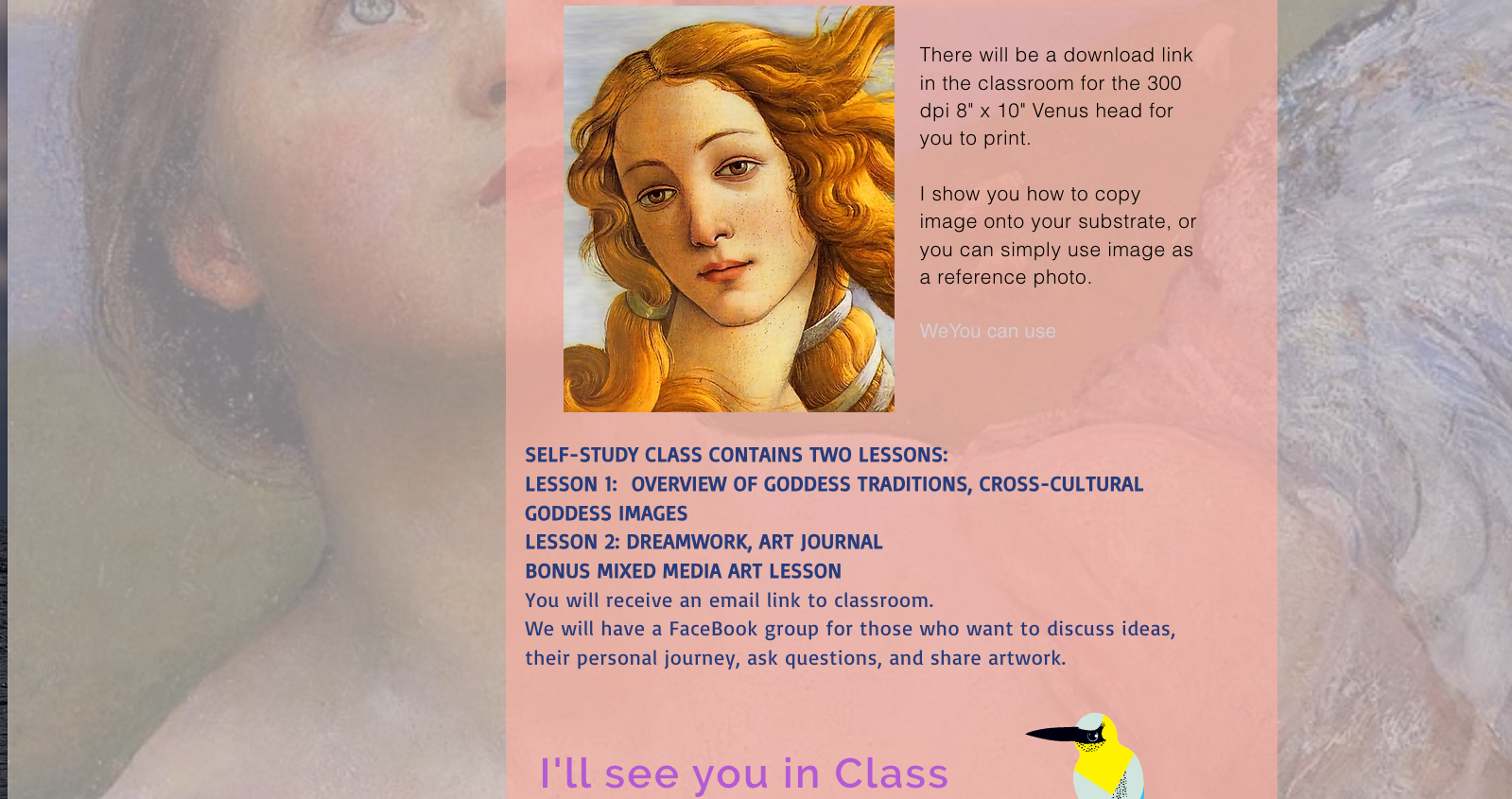 Intro to the Divine Feminine & Art Class Online Self Study Class