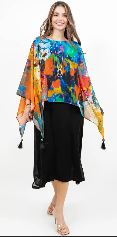 Boho Beauty Poncho Plus Top Boho Resort Festival Wear Hippie Chic Plus Sml-7X+