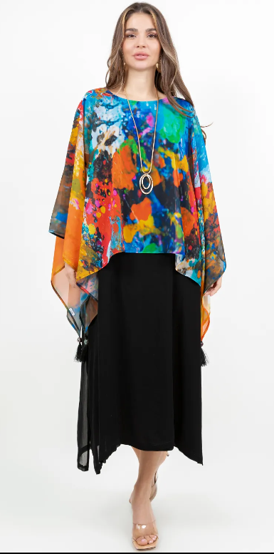 Boho Beauty Poncho Plus Top Boho Resort Festival Wear Hippie Chic Plus Sml-7X+