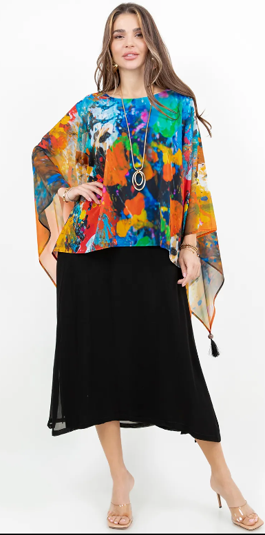 Boho Beauty Poncho Plus Top Boho Resort Festival Wear Hippie Chic Plus Sml-7X+