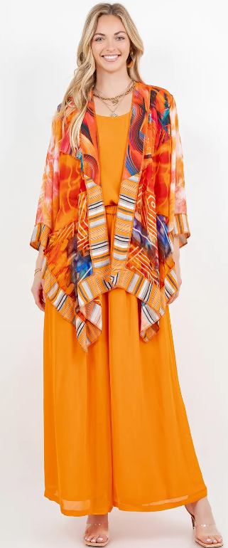 Sunheart Tangerine Dream Scarf Jacket Boho  Hippie Chic Sml-Large-xl-1x