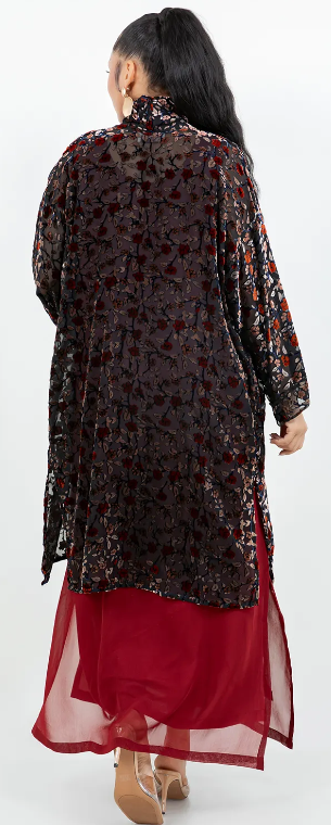 Kimono Style Boho Long Jacket Hippie Chic Resort Wear Sml-2X+