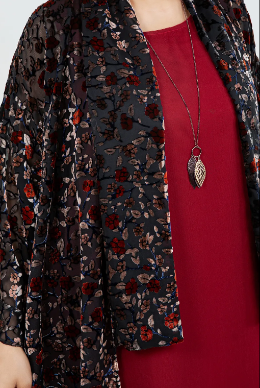 Kimono Style Boho Long Jacket Hippie Chic Resort Wear Sml-2X+