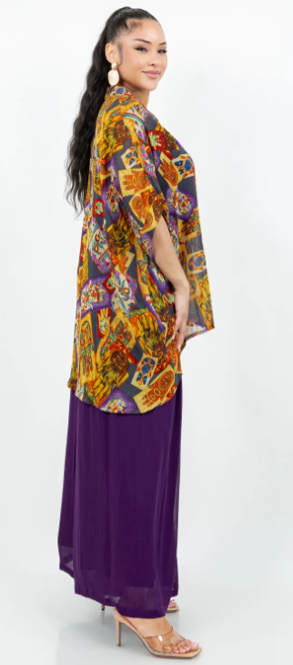 Milagros Oversize Pacifica Shirt Top  Lagenlook Boho Hippie Chic SML-6X+