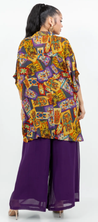 Milagros Oversize Pacifica Shirt Top  Lagenlook Boho Hippie Chic SML-6X+
