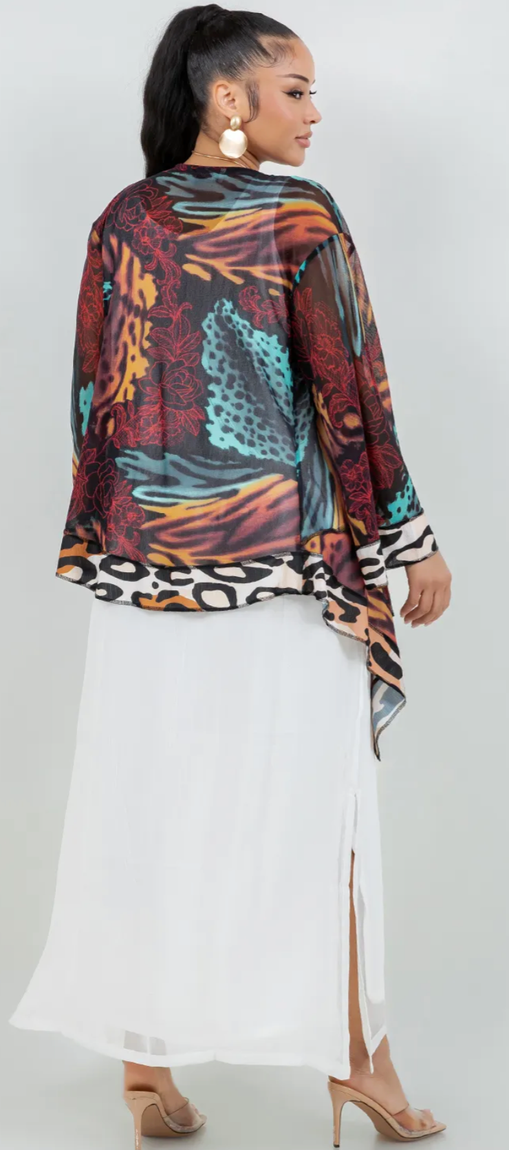 Sunheart Boho Tribal Lux Animal Print Scarf Jacket Boho  Hippie Chic Sml-Large-xl-1x