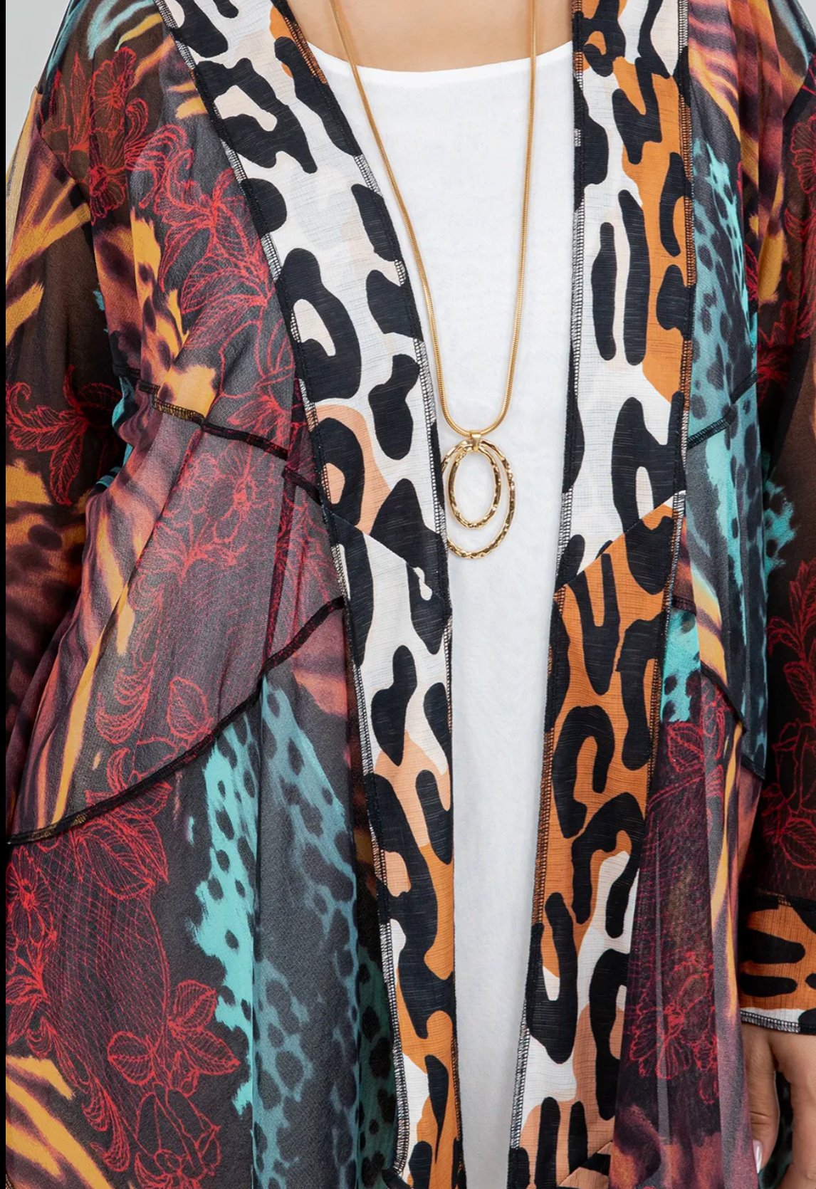 Sunheart Boho Tribal Lux Animal Print Scarf Jacket Boho  Hippie Chic Sml-Large-xl-1x