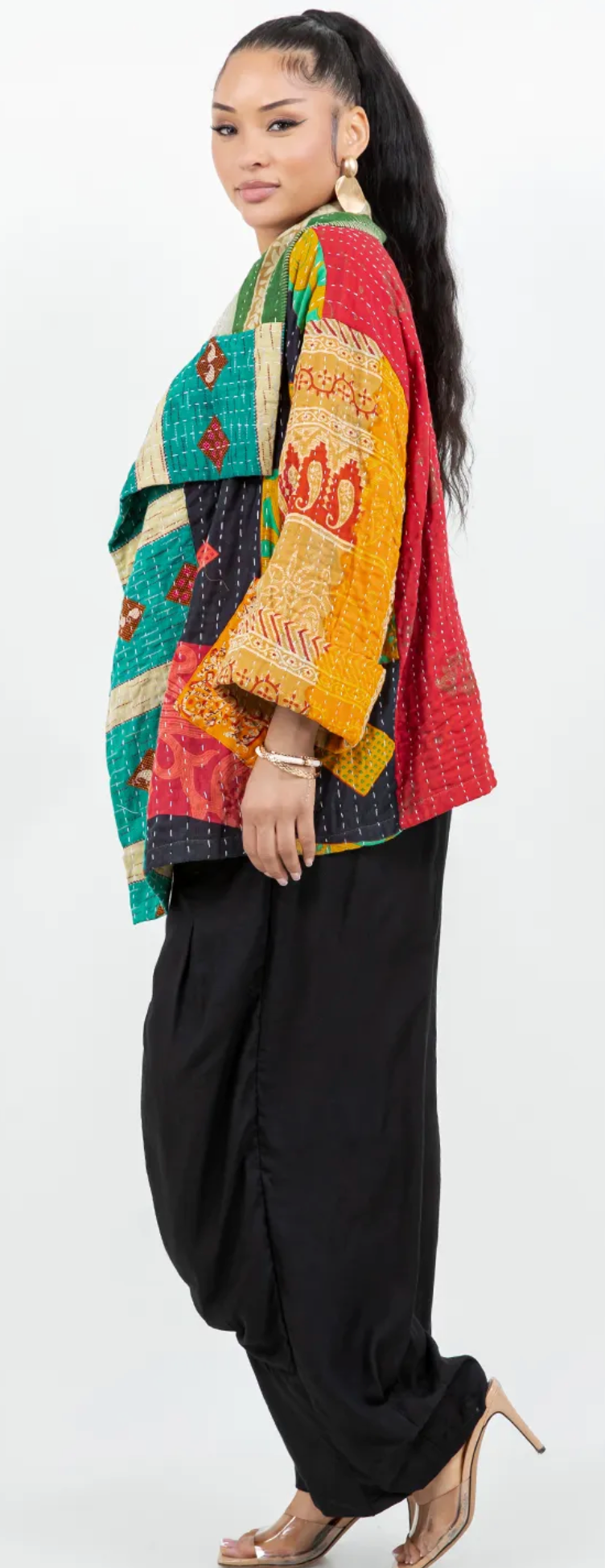 $46 OFF!! I’m All In! Boho Chic Kantha Jacket – One-of-a-Kind S–2X | Upcycled Cotton Patchwork