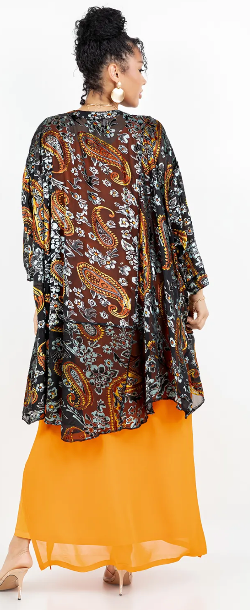 New! Rum Raisen Paisley Mosaic hi-low Tunic Top Boho Hippie Chic Resort Wear Sml-10X