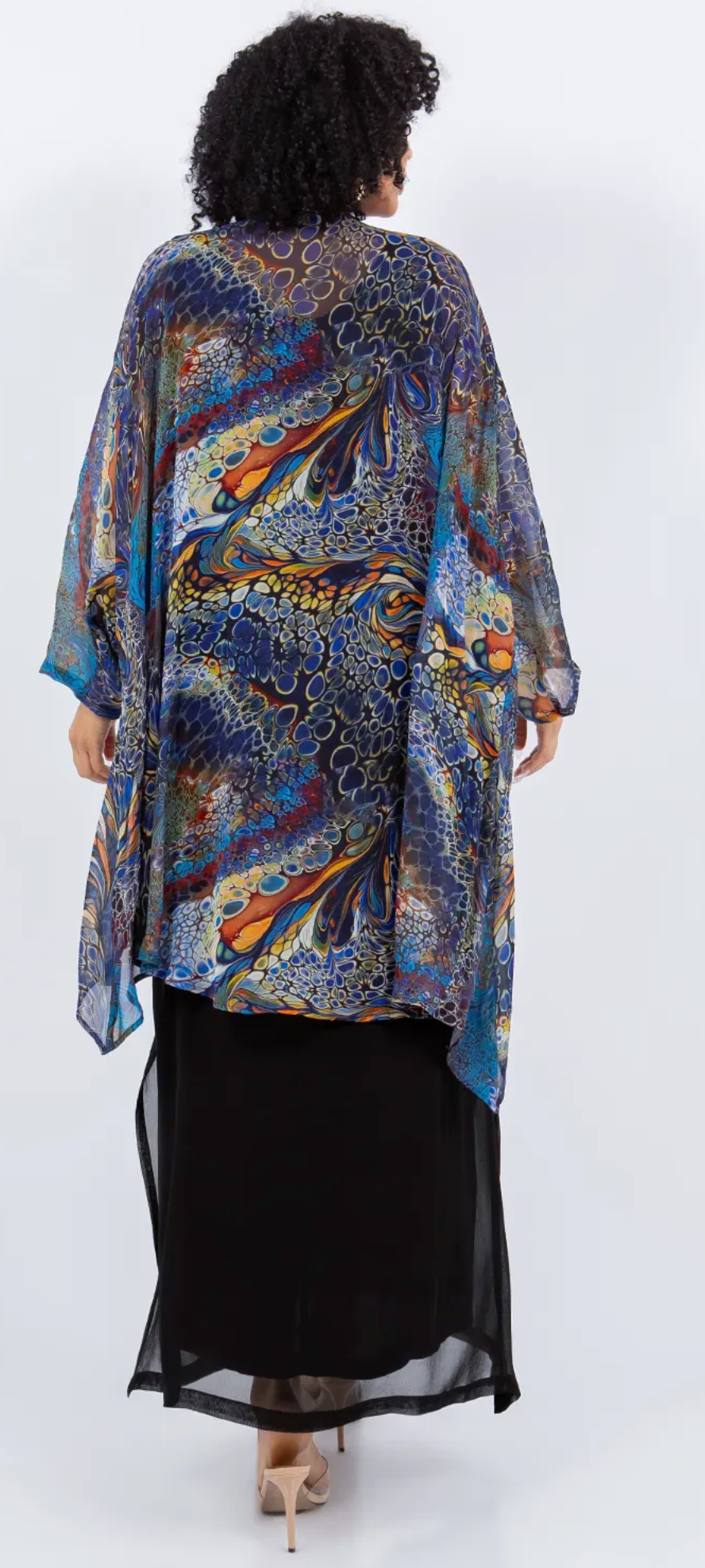 New! Cosmic Nebula Mosaic hi-low Tunic Top Boho Hippie Chic Resort Wear Sml-10X