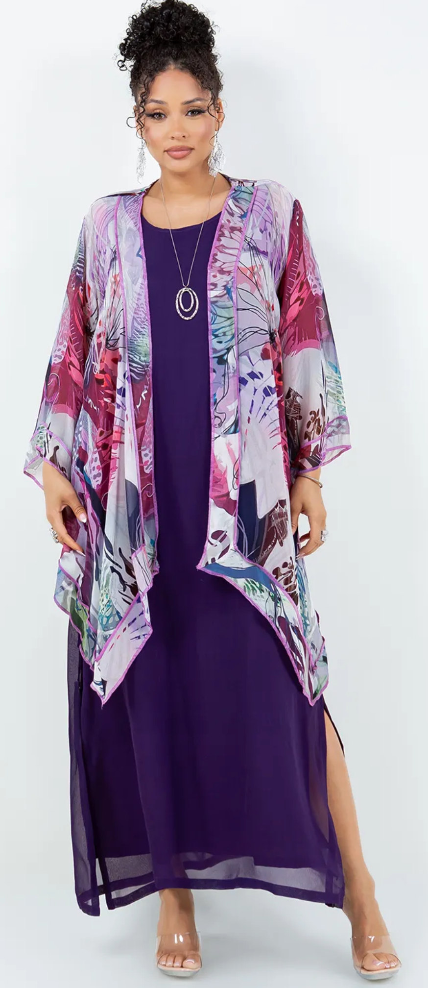 Sunheart Boho Watercolor Floral Scarf Jacket Boho  Hippie Chic Sml-Large-xl-1x