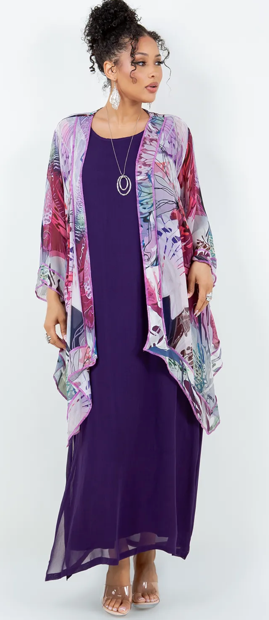 Sunheart Boho Watercolor Floral Scarf Jacket Boho  Hippie Chic Sml-Large-xl-1x