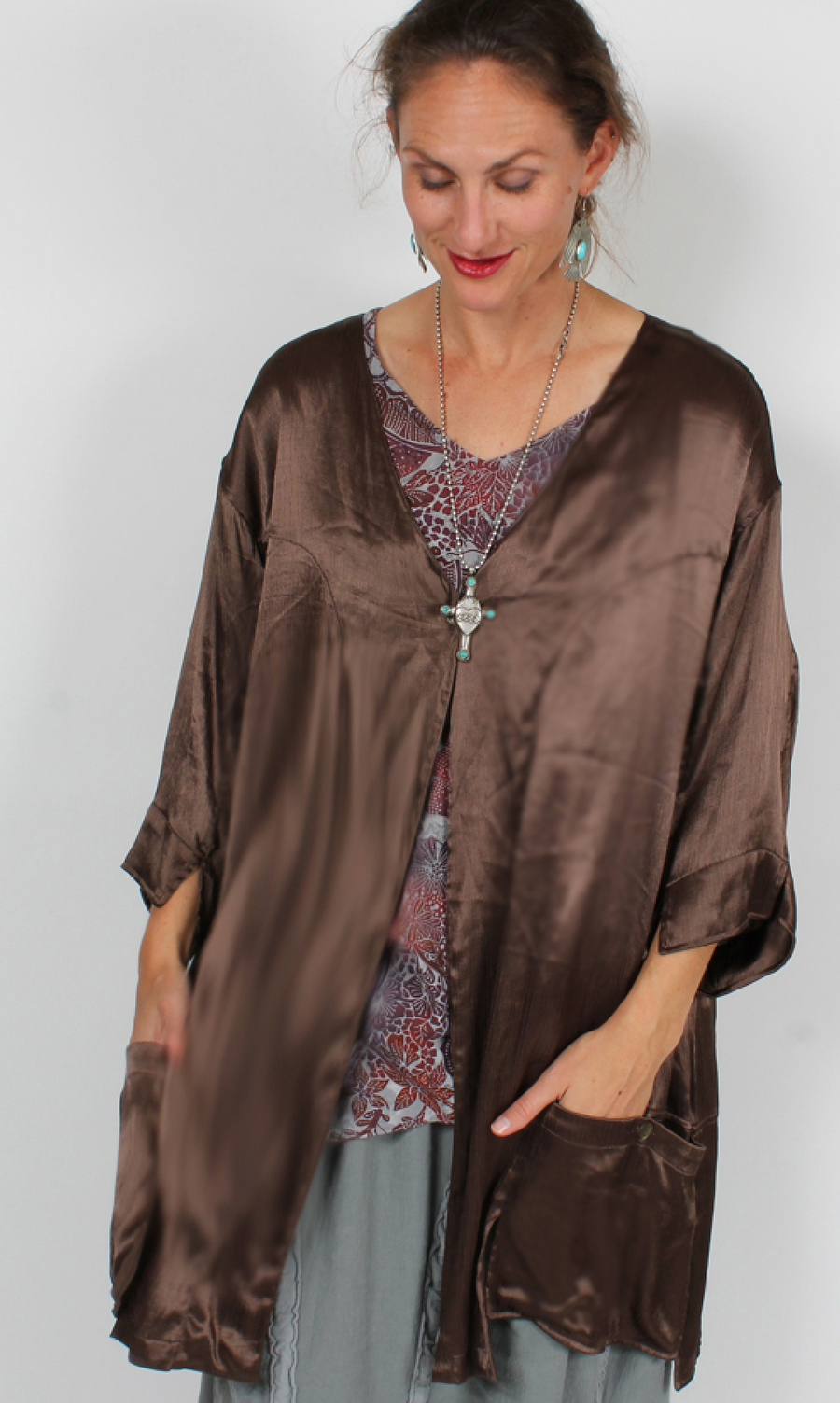 Tienda ho Plus COCOA Classic Boho Kimono Jacket Last One! Sml-4X