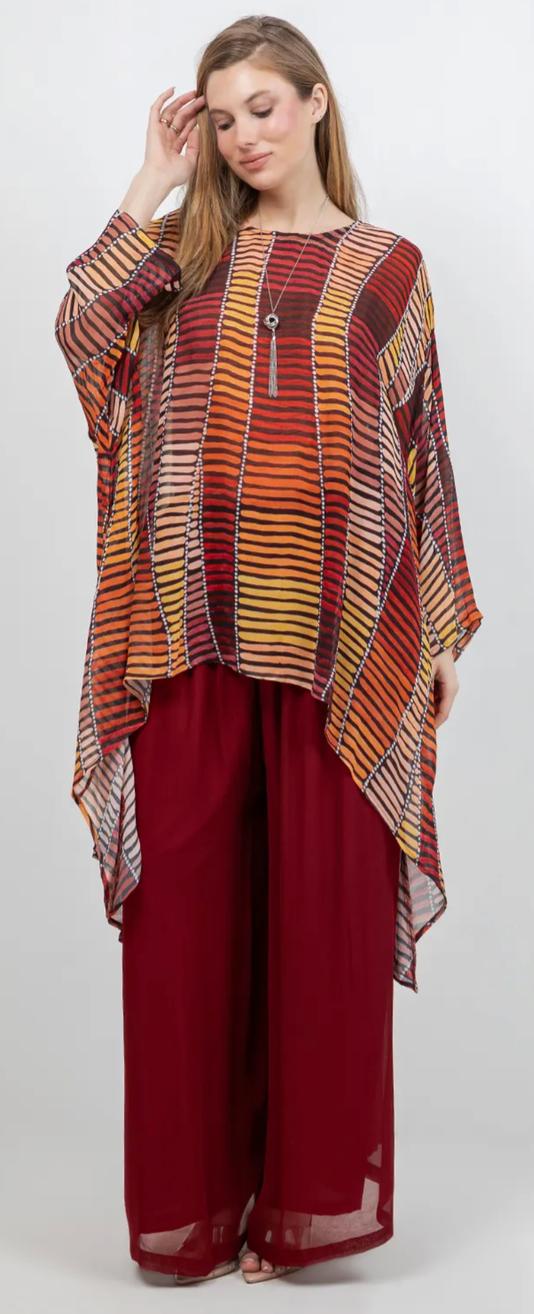 Enchant Me Mosaic hi-low Tunic Top Boho Hippie Chic Resort Wear Sml-10X