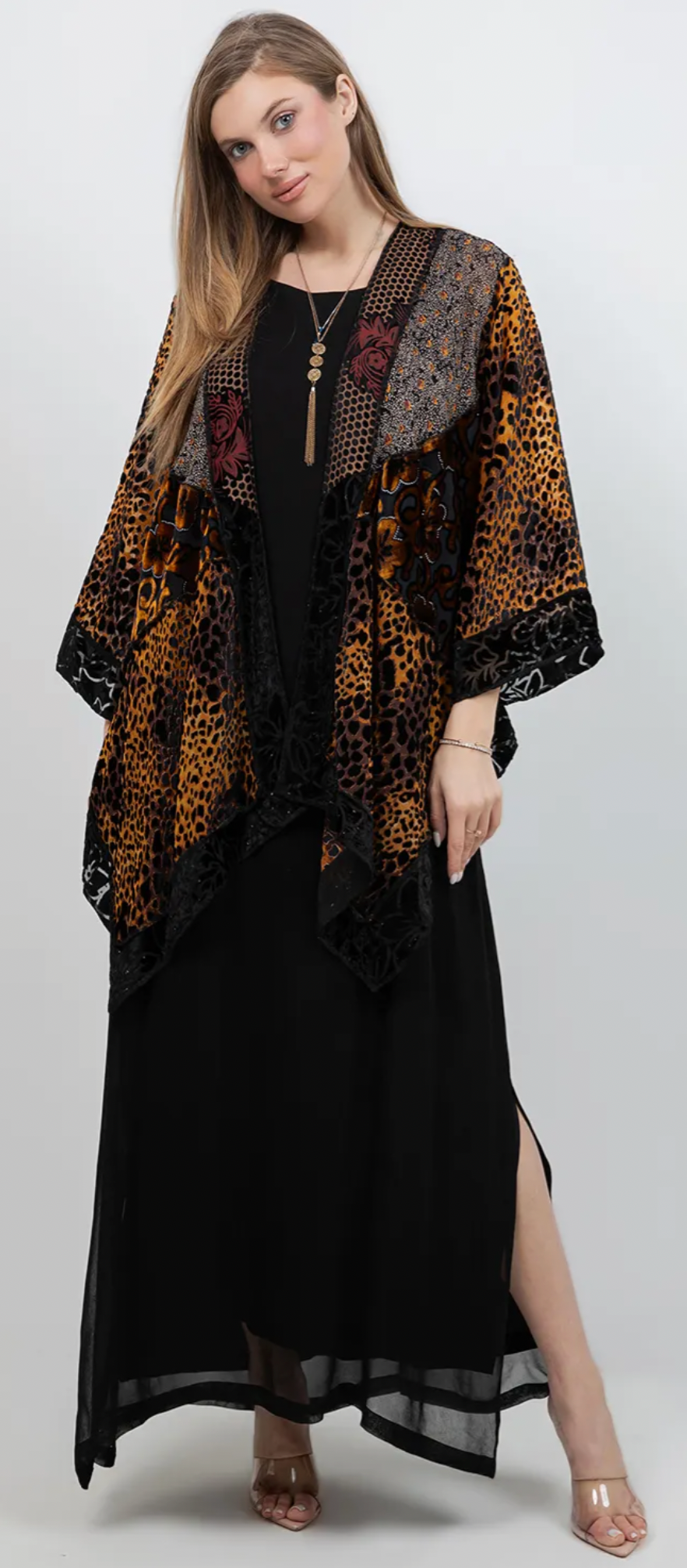Sunheart Lux Leopard Kimono Jacket Boho  Hippie Chic Sml-Large-xl-1x