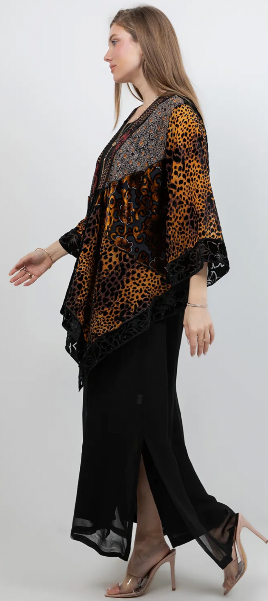 Sunheart Lux Leopard Kimono Jacket Boho  Hippie Chic Sml-Large-xl-1x