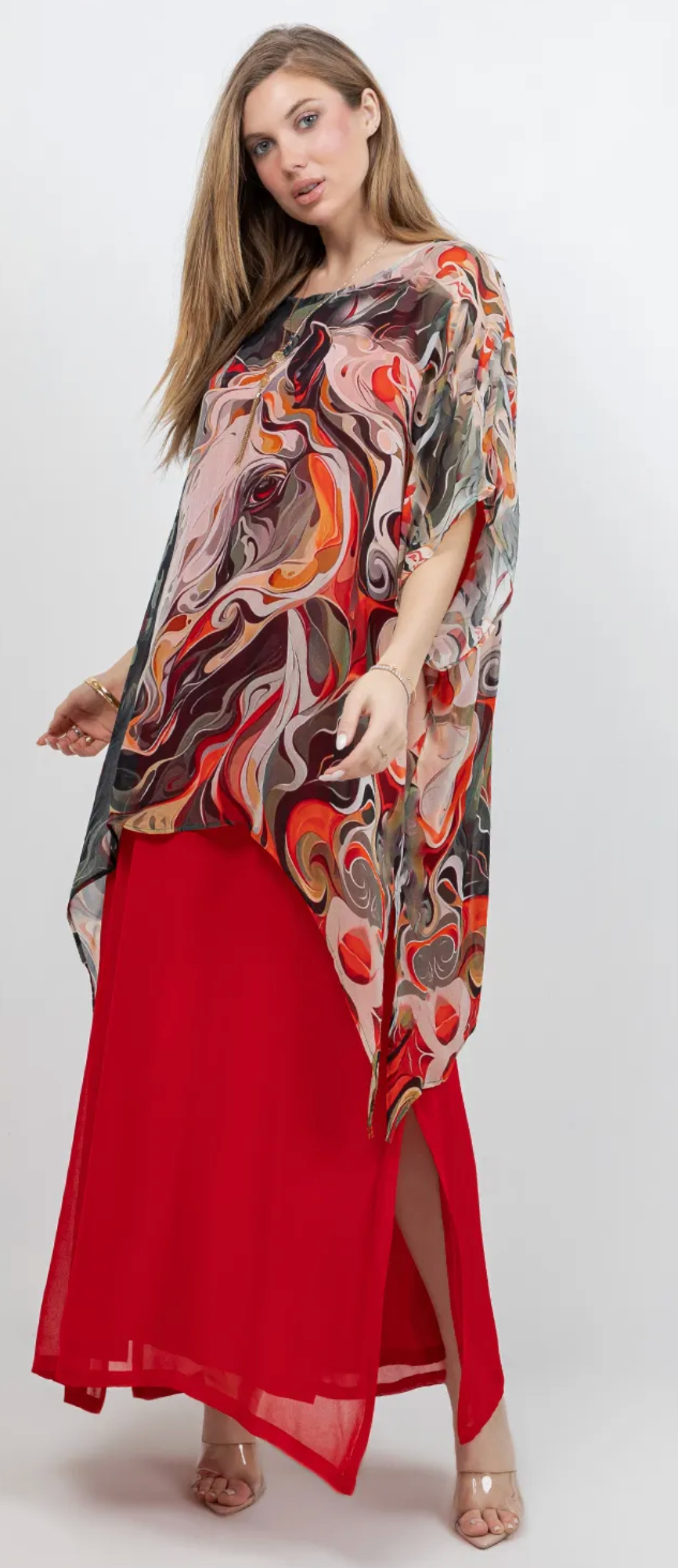 Noir Fantasy Horses Oversize Tunic Top Lagenlook Boho Hippie Chic SML-6X+