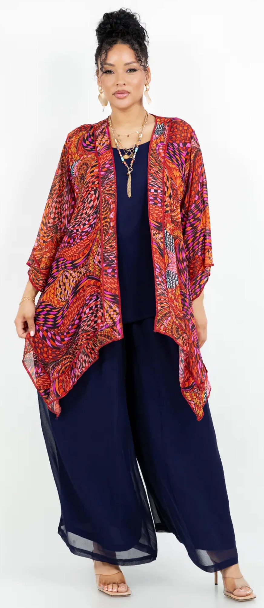 Sunset Samba Kimono Jacket Sml-Med-Large-Xl