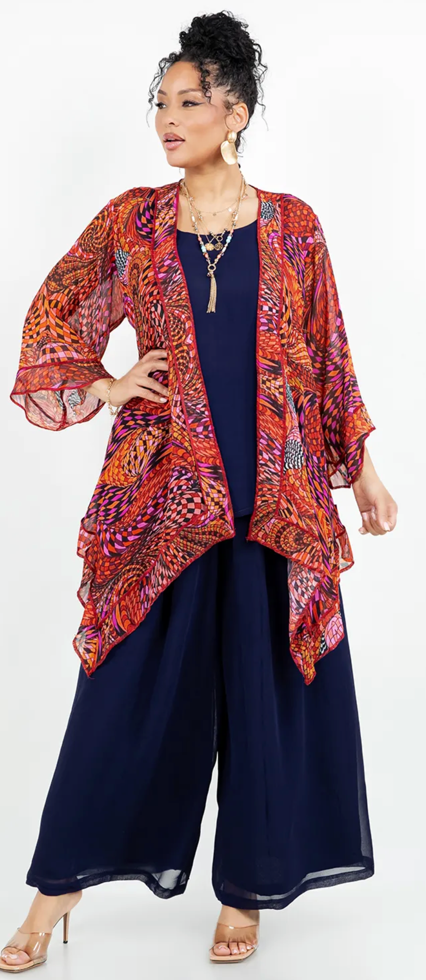 Sunset Samba Kimono Jacket Sml-Med-Large-Xl