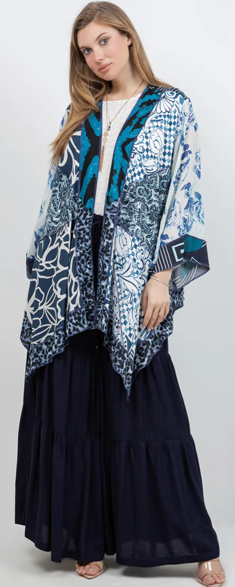 Hamptons Patchwork Kimono Jacket Sml-Med-Large-Xl