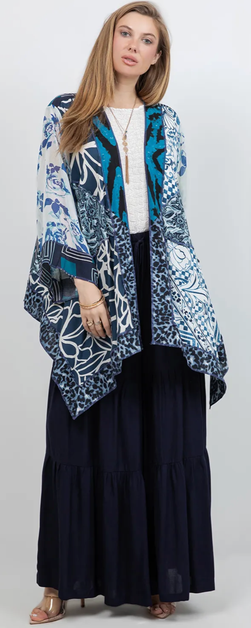 Hamptons Patchwork Kimono Jacket Sml-Med-Large-Xl